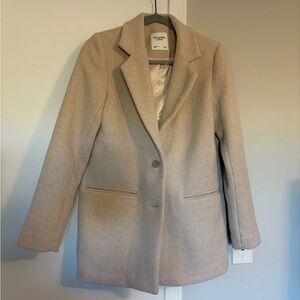 Abercrombie & Fitch Herringbone Blazer Coat NWOT
